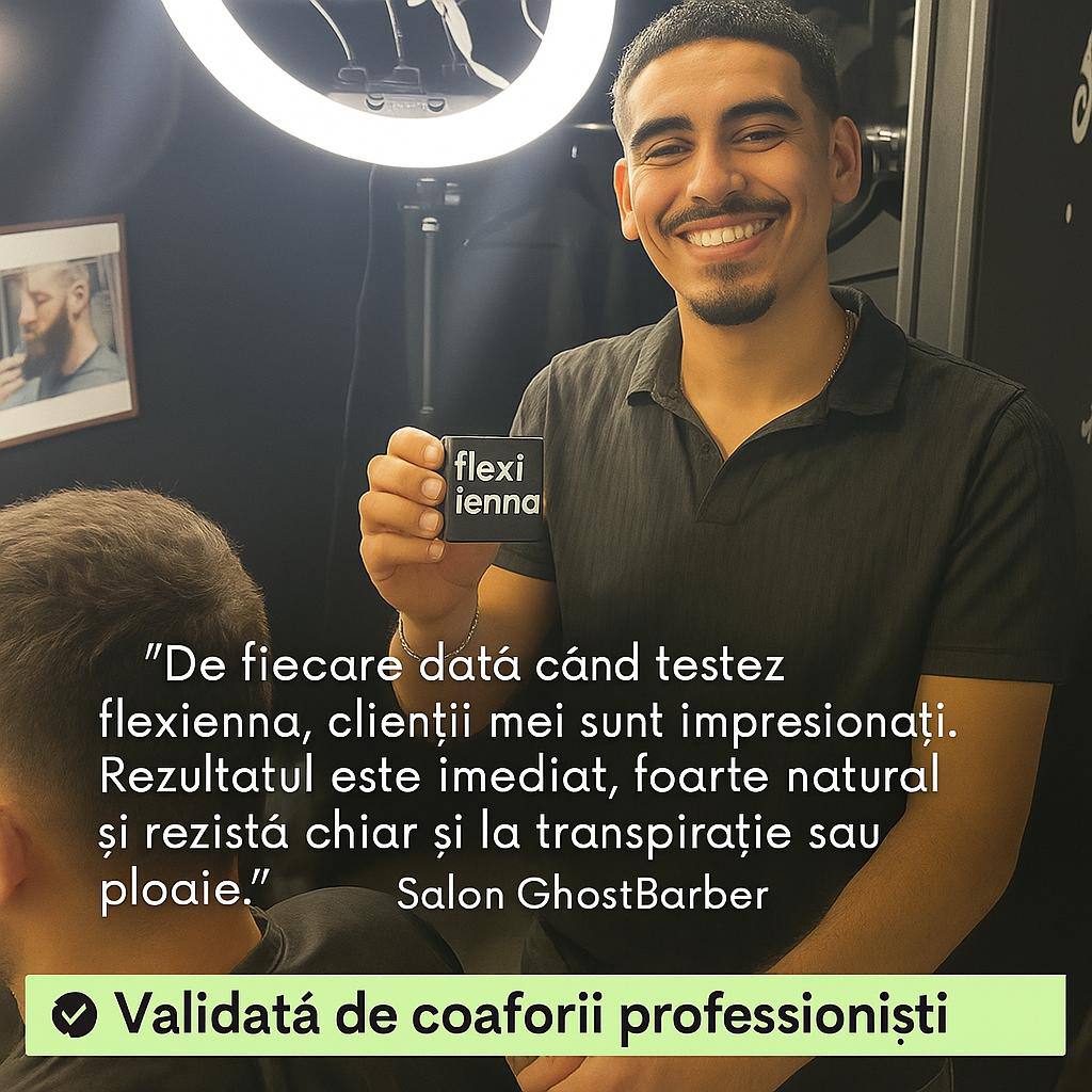 Pudră Capilară Flexienna™ – Camuflați instantaneu zonele fără păr